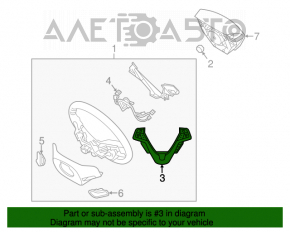 Butonul de control de pe volanul Hyundai Veloster 12-17