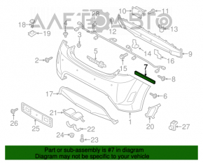 Suportul pentru bara spate dreapta Hyundai Veloster 12-17