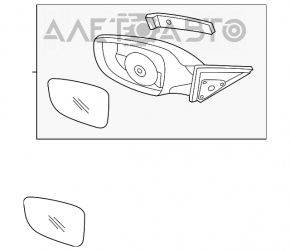 Зеркало боковое правое Hyundai Veloster 12-13 поворотник