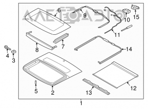 Perdeaua portbagajului Hyundai Veloster 12-17