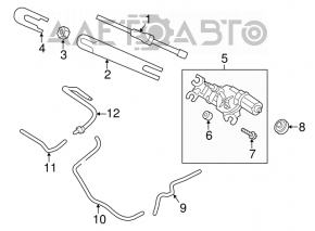 Трапеция дворников с моторчиком задняя Hyundai Veloster 12-17 OEM