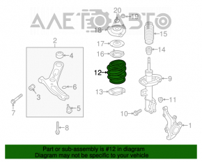 Arcul elicoidal frontal stânga Hyundai Veloster 12-17