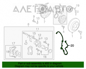 Senzor ABS spate stânga Hyundai Veloster 12-17