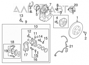 Senzor ABS fata dreapta Hyundai Veloster 12-17 nou original