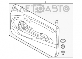 Обшивка двери карточка передняя левая Mini Cooper F56 3d 14- черн
