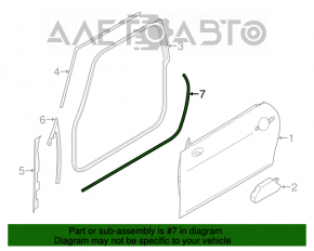 Уплотнитель двери передней правой Mini Cooper F56 3d 14-