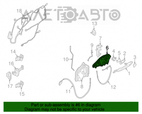 Механизм ручки двери передней правой Mini Cooper F56 3d 14-