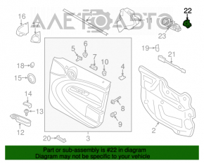 Управление стеклоподъемником передним правым Mini Cooper F56 3d 14- хром, auto, с черн накладкой