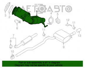 Tubul de admisie cu catalizator pentru Mini Cooper F56 3d 14- 1.5t