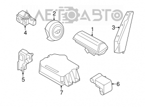 Подушка безопасности airbag пассажирская в торпеде Mini Cooper F56 3d 14-