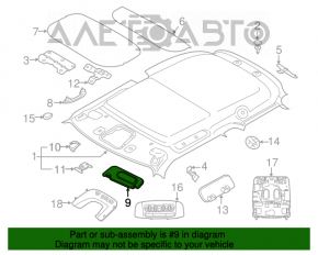 Козырек правый Mini Cooper F56 3d 14- серый