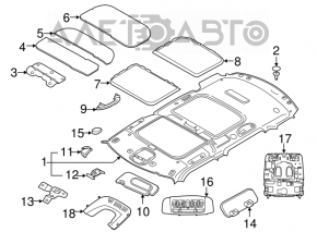 Manerul plafonului stânga Mini Cooper F56 3d 14- сер