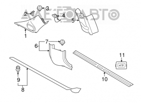 Capac prag frontal stânga Mini Cooper F56 3d 14- negru