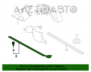 Capac prag frontal stânga Mini Cooper F56 3d 14- negru