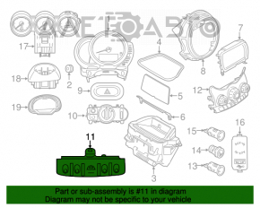 Blocul de comutatoare de pe consola centrală Mini Cooper F56 3d 14-