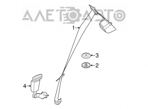 Centura de siguranță spate stânga pentru Mini Cooper F56 3d 14-