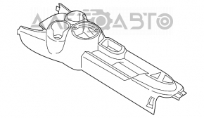 Консоль центральная подстаканники Mini Cooper F56 3d 14- черн