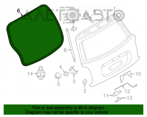 Garnitura de etanșare a ușii portbagajului din cauciuc pentru Mini Cooper F56 3d 14-