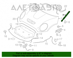 Амортизатор капота левый Mini Cooper F56 3d 14-