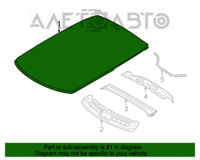 Acoperiș metalic Mini Cooper F56 3d 14- fără trapă