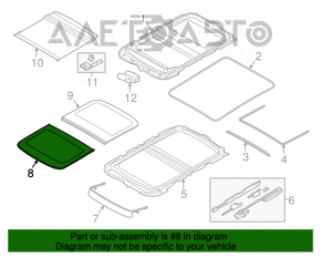 Стекло люка переднее Mini Cooper F56 3d 14-