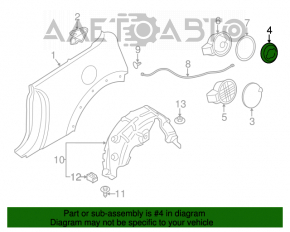 Лючок бензобака Mini Cooper F56 3d 14- хром