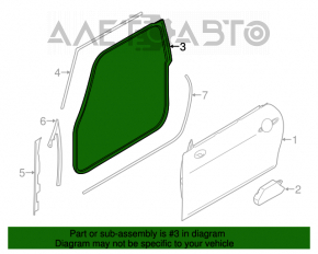 Garnitura de etanșare a cadrului ușii, stânga față, Mini Cooper F56 3d 14-