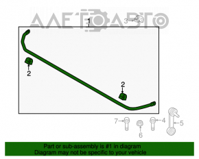 Stabilizator spate Mini Cooper F56 3d 14- 21mm