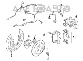 Placă de frână spate stânga Mini Cooper F56 3d 14- 260/10mm