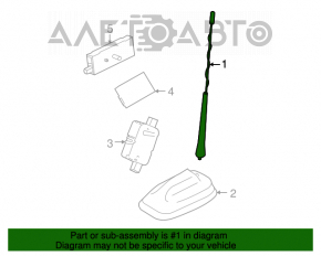 Antena de știft Mini Cooper F56 3d 14-