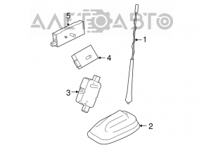 Antena de știft Mini Cooper F56 3d 14-