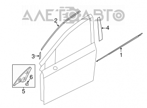 Capac usa spate stanga fata Subaru Impreza 4d 17- GK