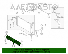 Jaluzele deflectorului radiatorului asamblate pentru Subaru Impreza 17- GK