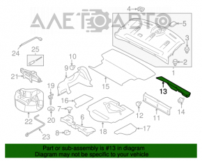 Накладка багажника верхняя Subaru Impreza 4d 17- GK