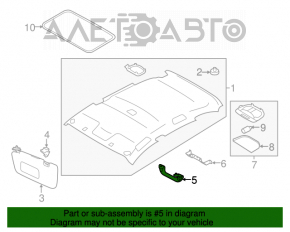 Ручка потолка правая Subaru Impreza 4d 17- GK черн