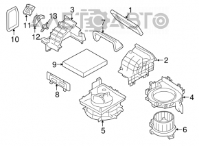 Motorul ventilatorului de încălzire Subaru Impreza 17- GK