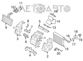 Radiatorul încălzitorului pentru încălzirea Subaru Impreza 17- GK