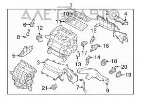 Arzătorul complet pentru Subaru Impreza 17- GK fără controlul climatic