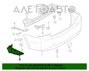 Protecție bara spate stânga Subaru Impreza 4d 17- GK