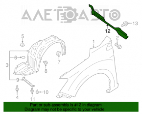 Garnitură aripă capotă - aripă stânga Subaru Impreza 17- GK nou OEM original