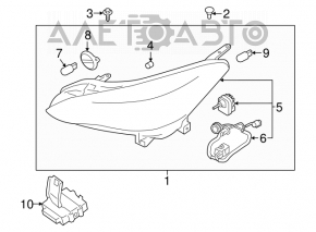 Far stânga față Subaru Impreza 17- asamblată GK LED