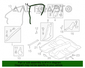 Garnitura de ușă spate stânga pentru Subaru Impreza 17- GK