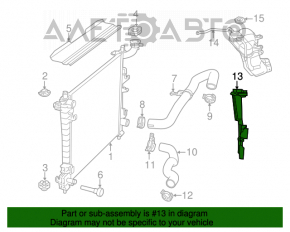 Deflectorul radiatorului dreapta pentru Jeep Grand Cherokee WK2 11-13 3.6, nou, neoriginal.