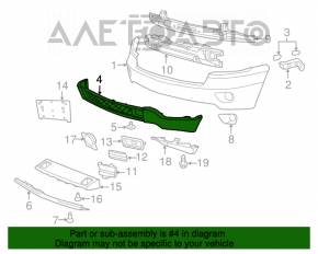 Bara fata goala partea de jos Jeep Grand Cherokee WK2 11-13