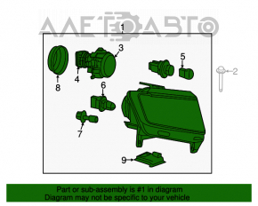 Farul din față dreapta goală Jeep Grand Cherokee WK2 11-13 halogen