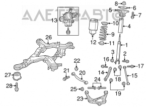 Amortizor spate stânga Jeep Grand Cherokee WK2 11-15