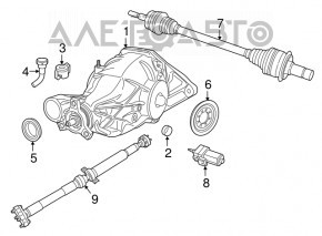 Ax cu roți spate dreapta pentru Jeep Grand Cherokee WK2 11-21 3.6, 5.7, 6.4 195mm