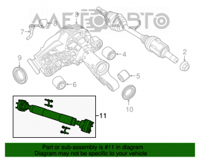 Arborele cardanic al cardanului frontal Dodge Durango 11- 5.7 AWD