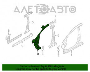 Bara caroserie dreapta fata Ford Fiesta 11-19