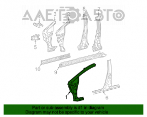 Bara caroseriei față stânga Toyota Prius 30 10-15